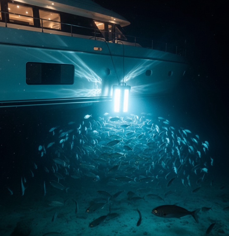 fish attracting light