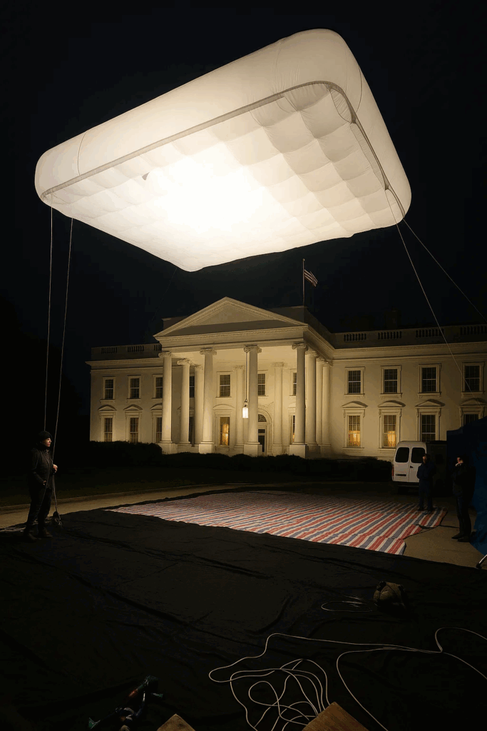 Helium filled balloon light