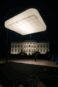 ballon light with helium filled
