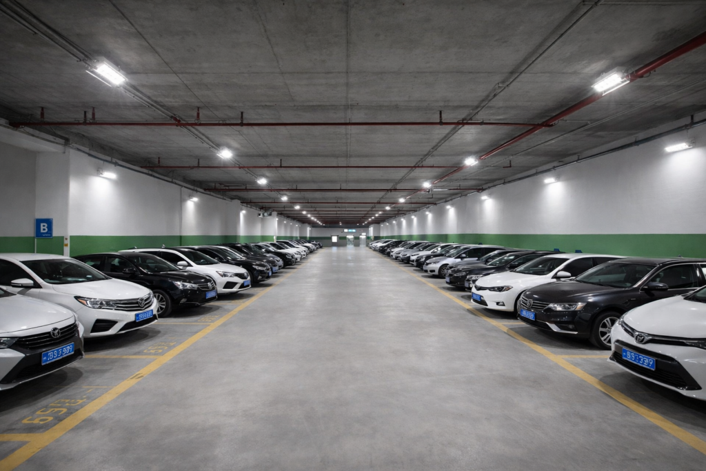 led flood light for underground parking lot