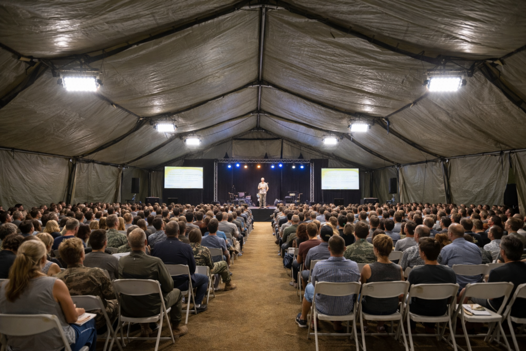 military tent lighting