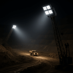 Nighttime mining lighting