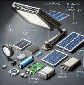 all in one solar powered street light